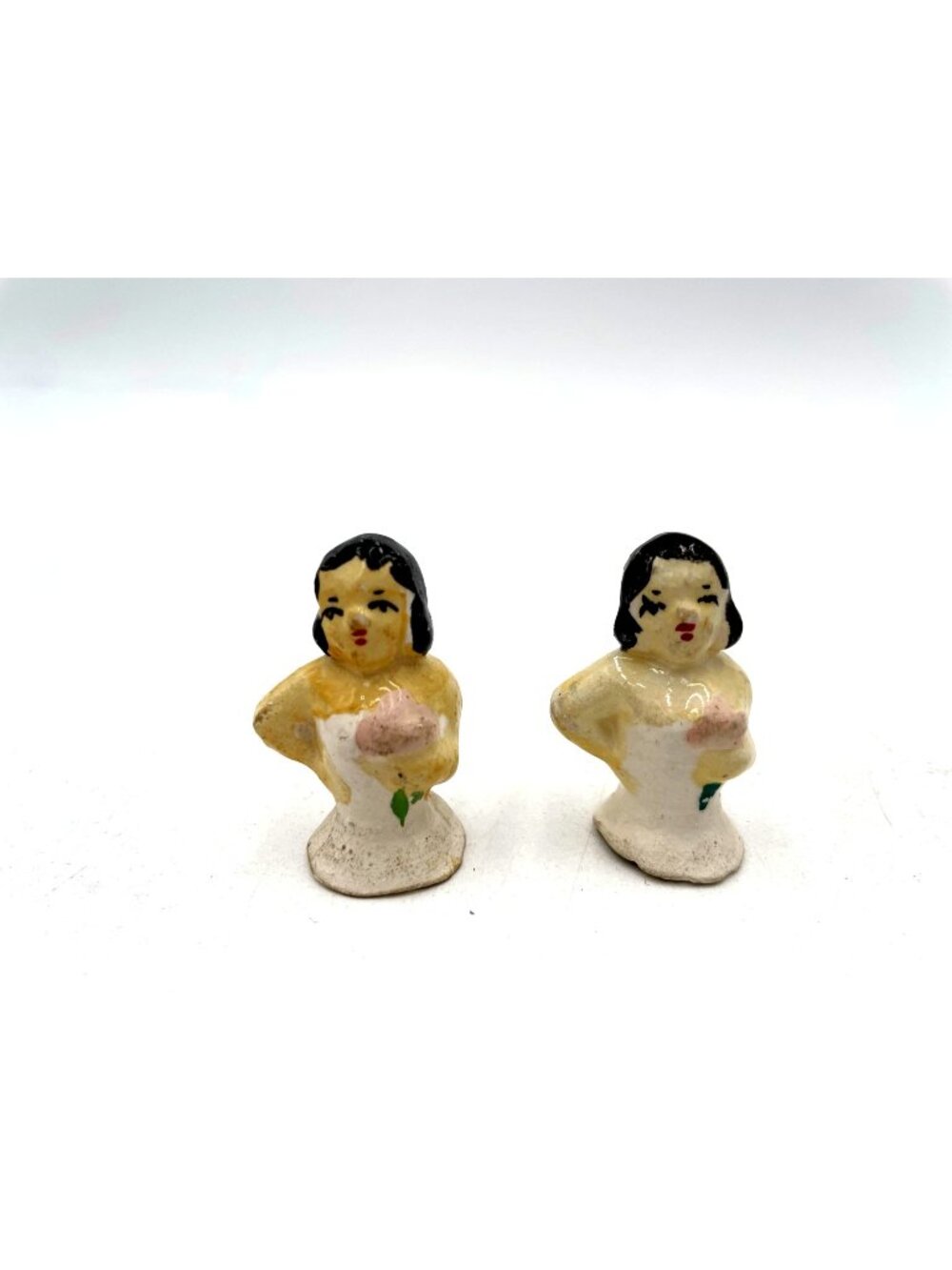 Antique Porcelain Vintage 1930's Half Body Sewing Pin Cushion Doll Germany Figur
